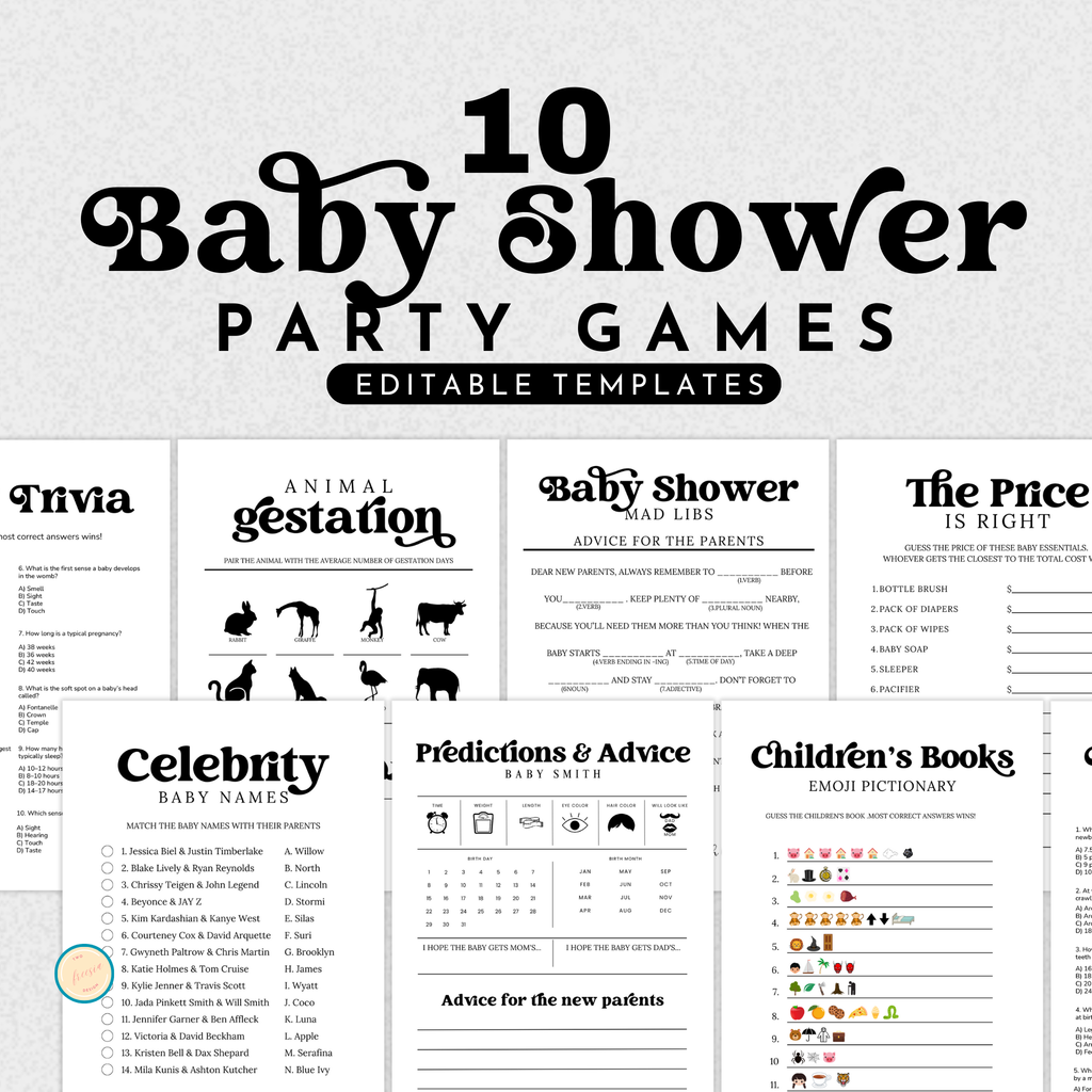 10 Baby Shower Games