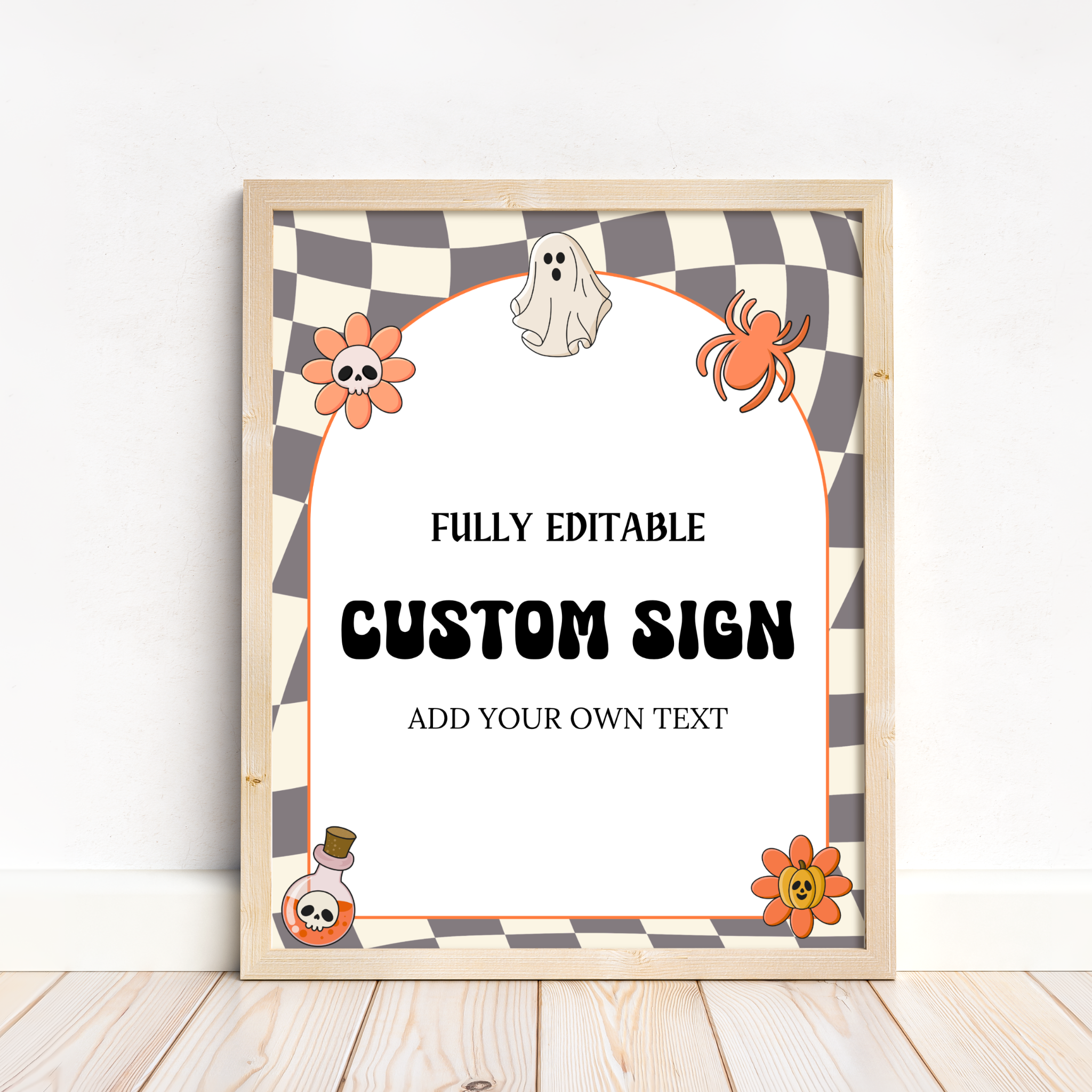 Halloween Baby Shower Table Sign