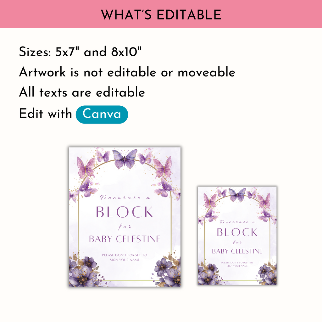 Decorate a Block Table Sign - Enchanted to Meet You