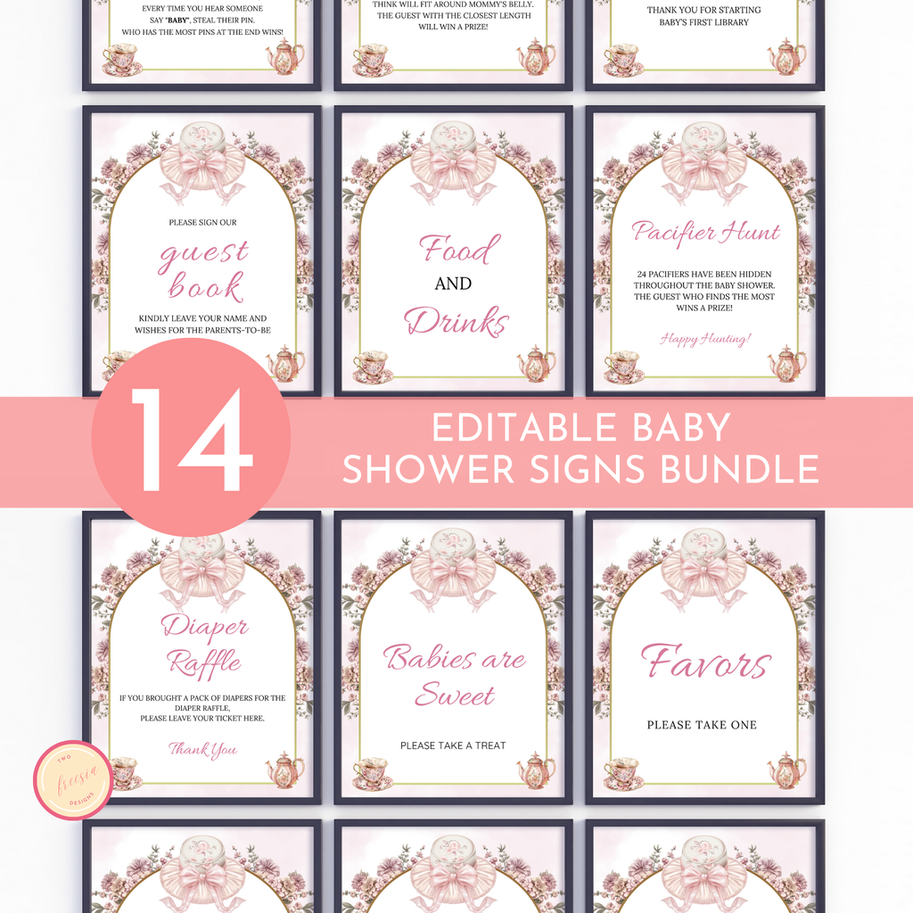Time Party Table Sign Bundle