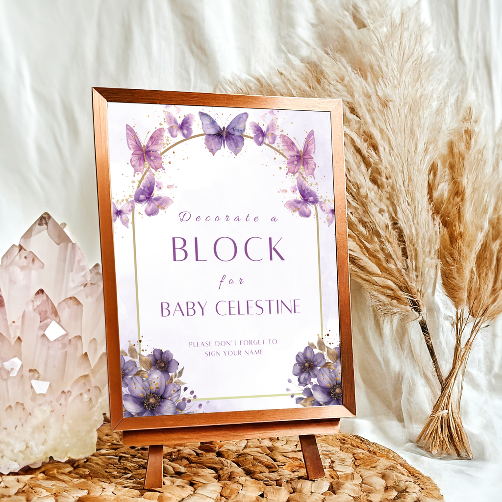 Decorate a Block Table Sign - Enchanted to Meet You