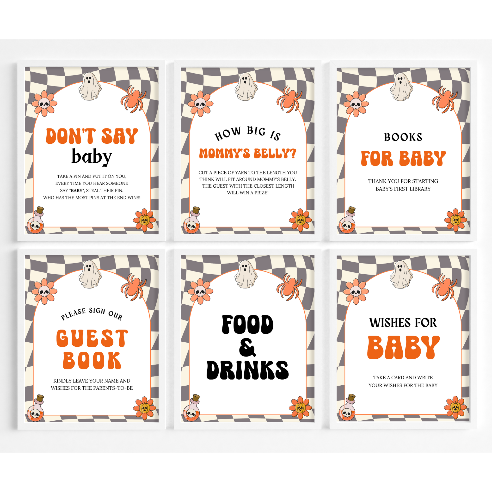 Halloween Baby Shower Table Sign