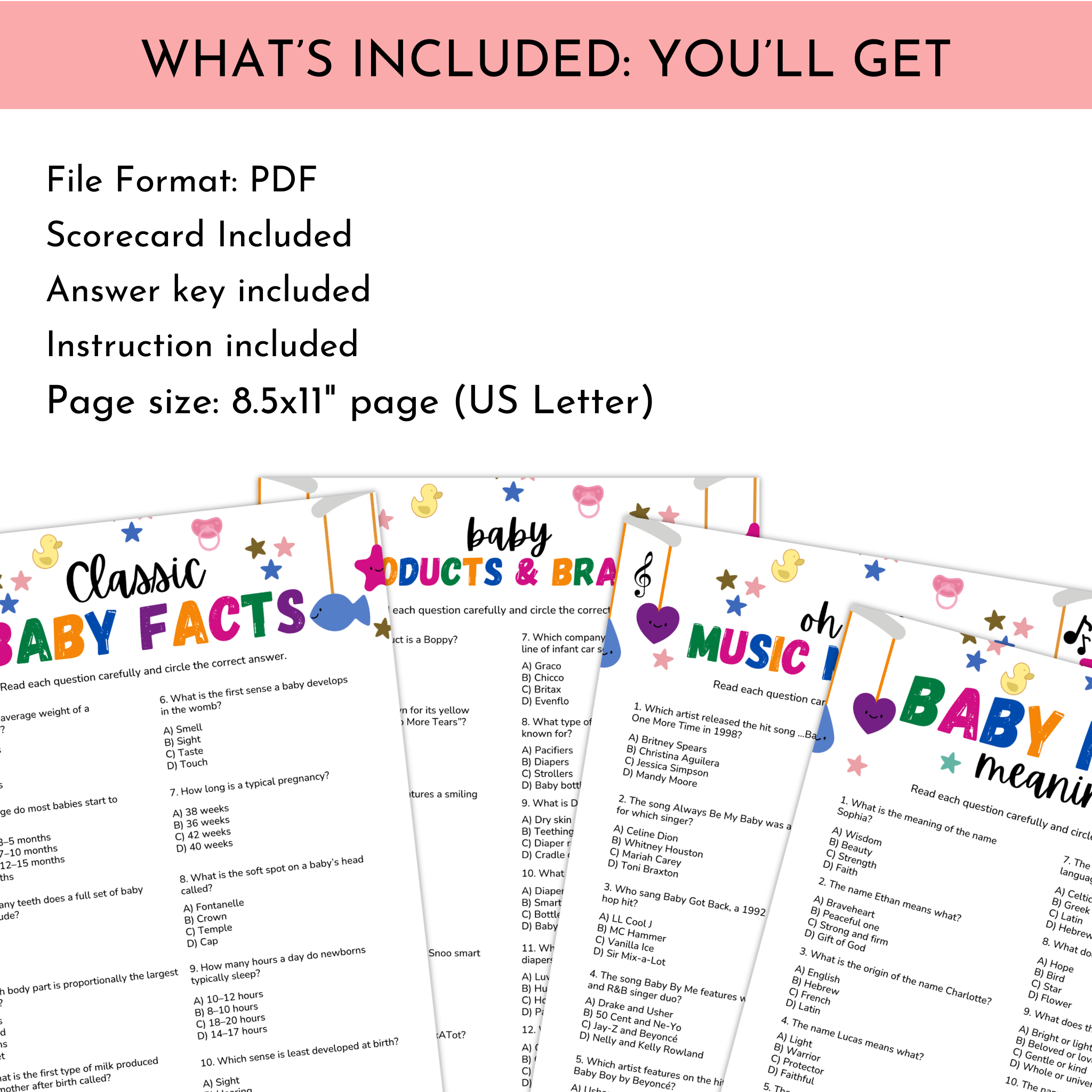 Baby Shower Trivia Games