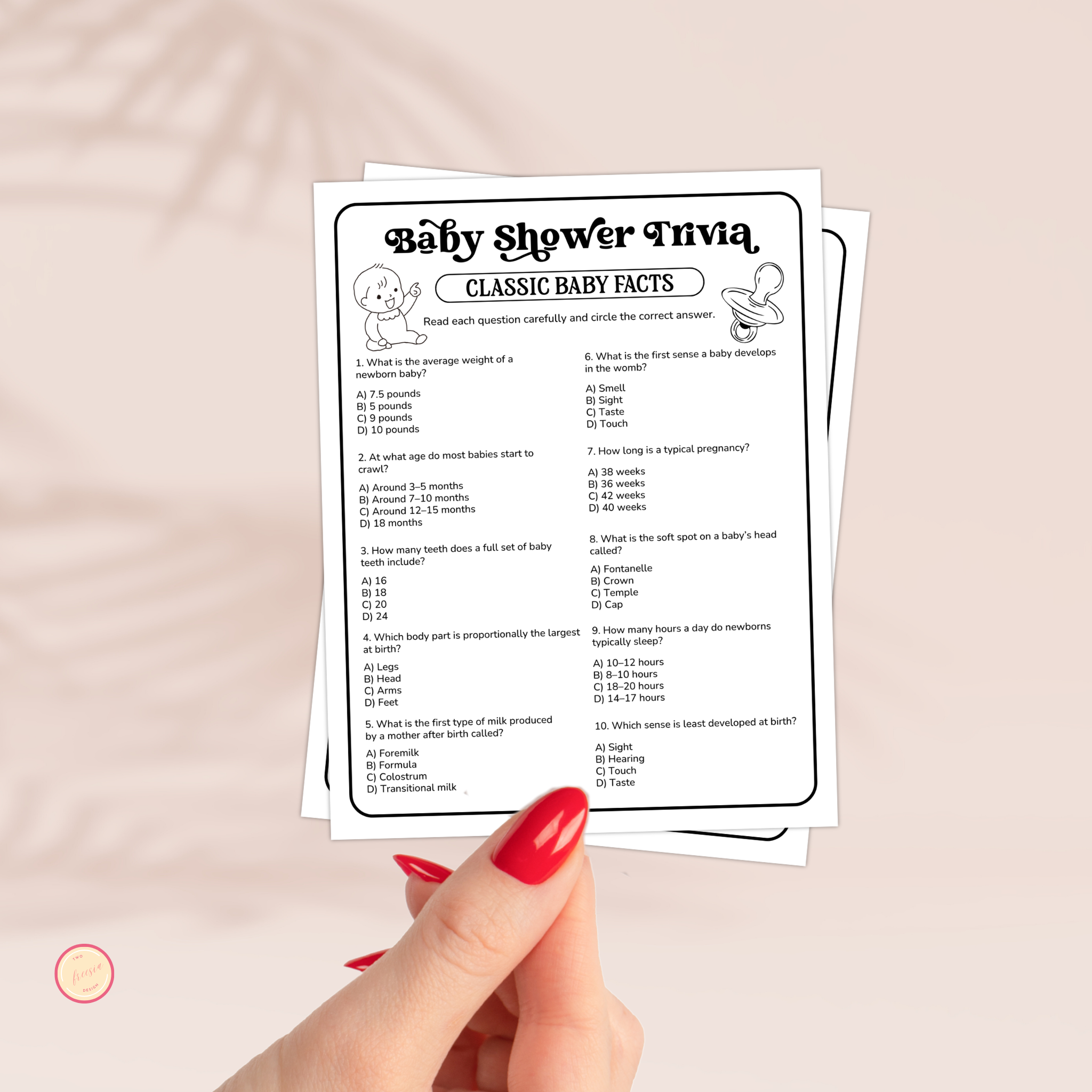 Baby Facts Trivia Game