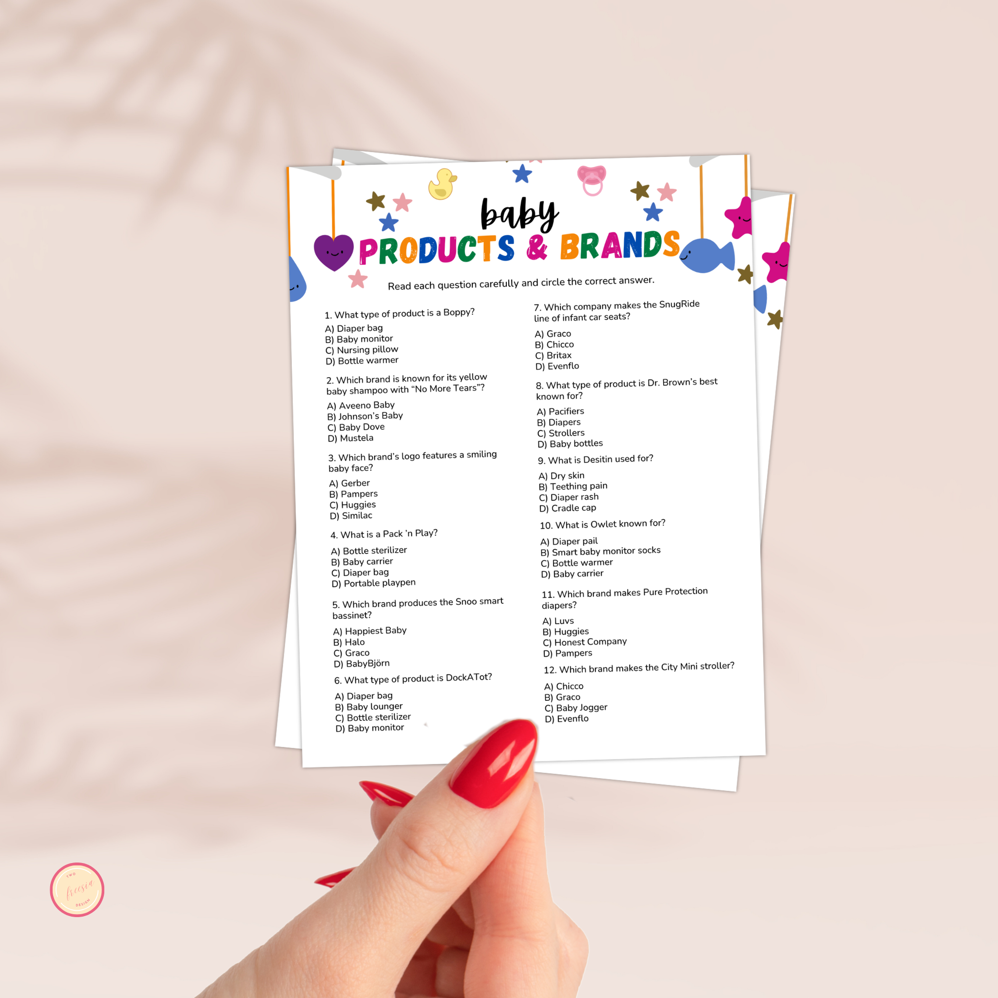 Baby Products Trivia Game