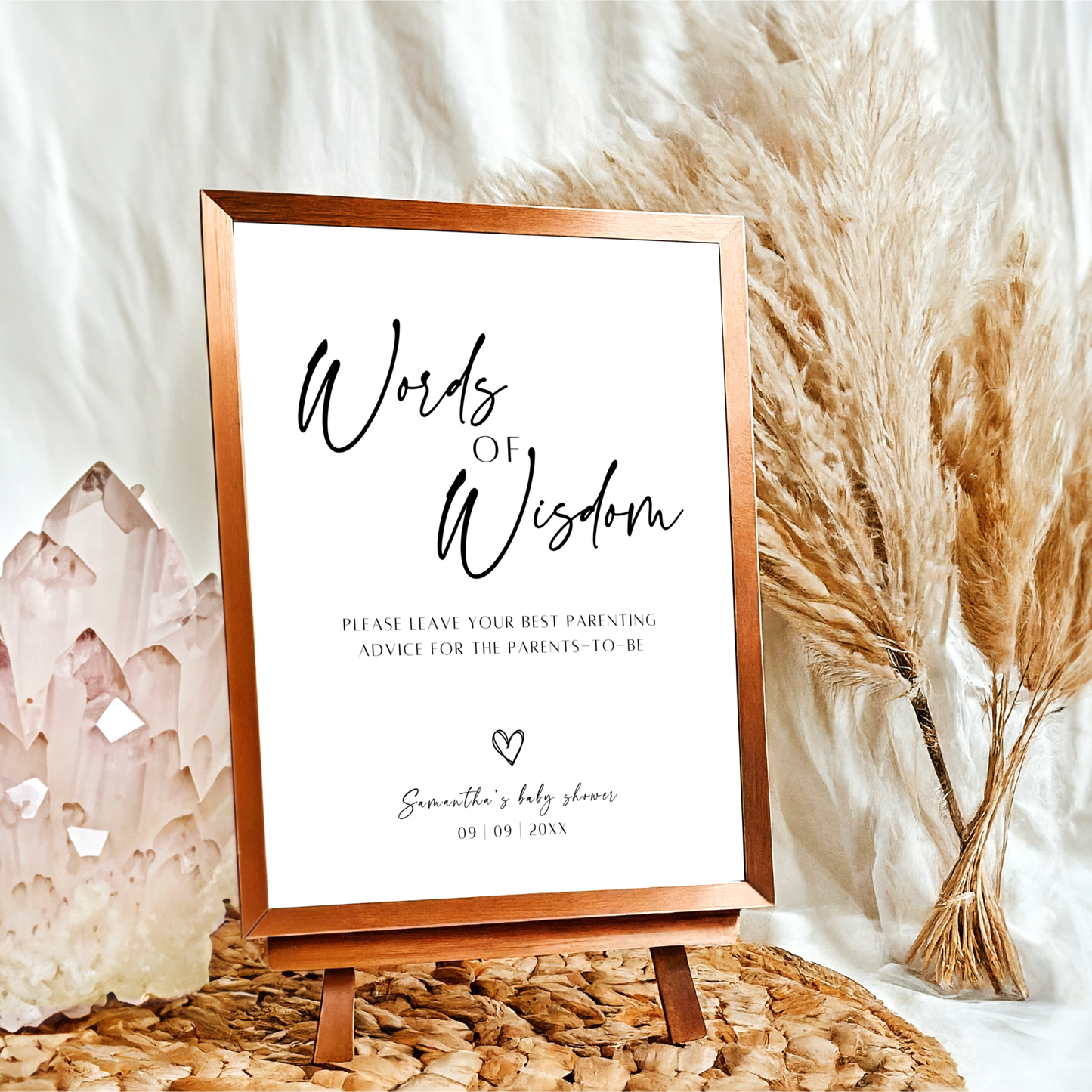 Words of Wisdom Sign & Card Template