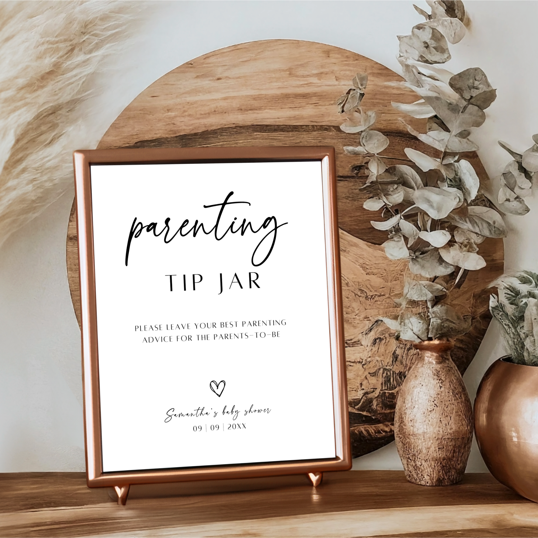Parenting Jar Sign & Card Template