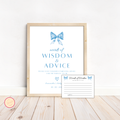 Words of Wisdom and Advice Sign - Blue Bow