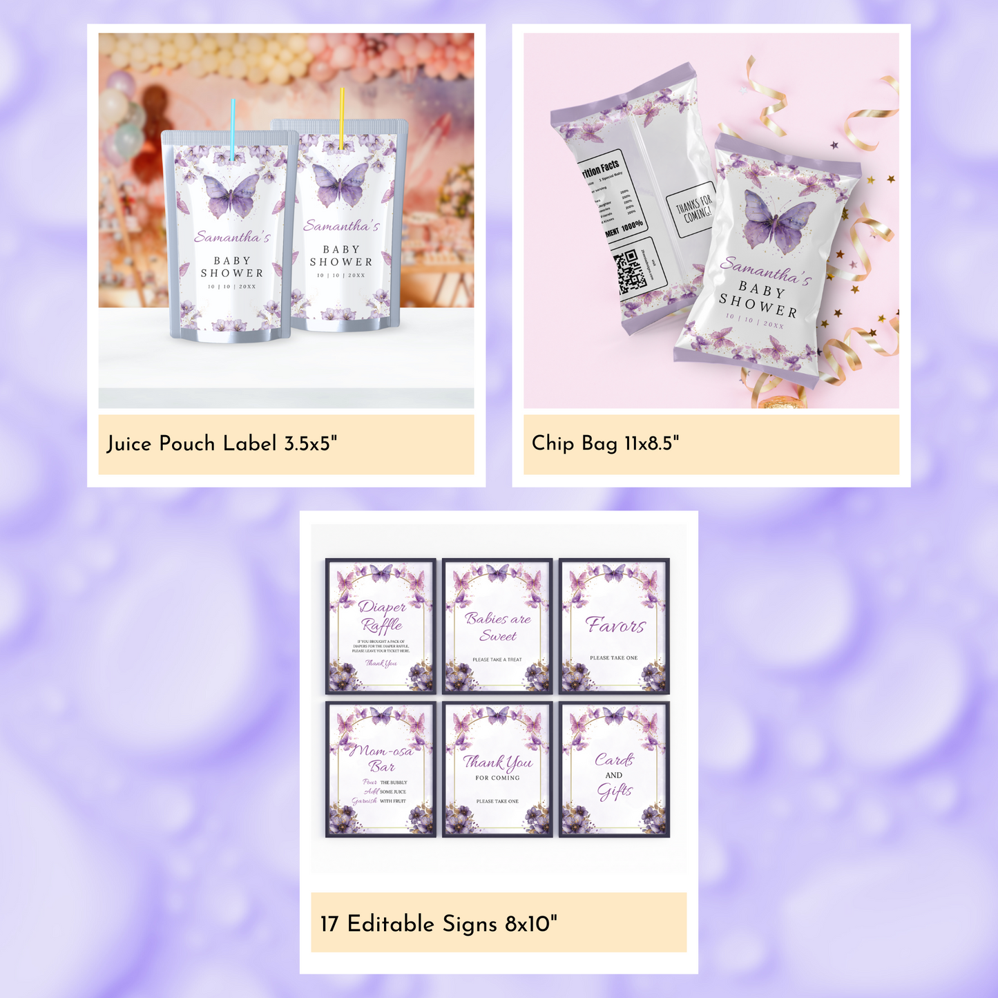 Enchanted Baby Shower Template Bundle