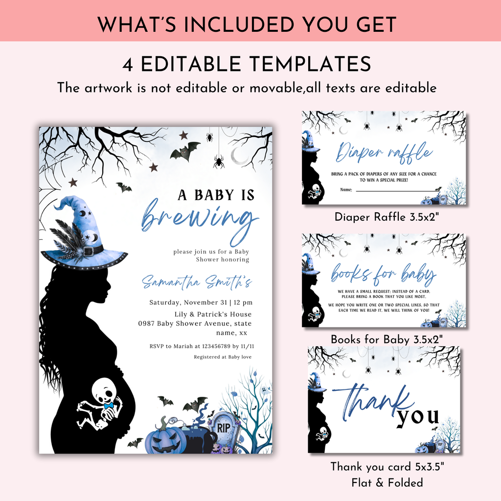 A Baby is Brewing | Halloween Baby Shower Set