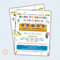 Back to School Supply Drive Flyer Template 01