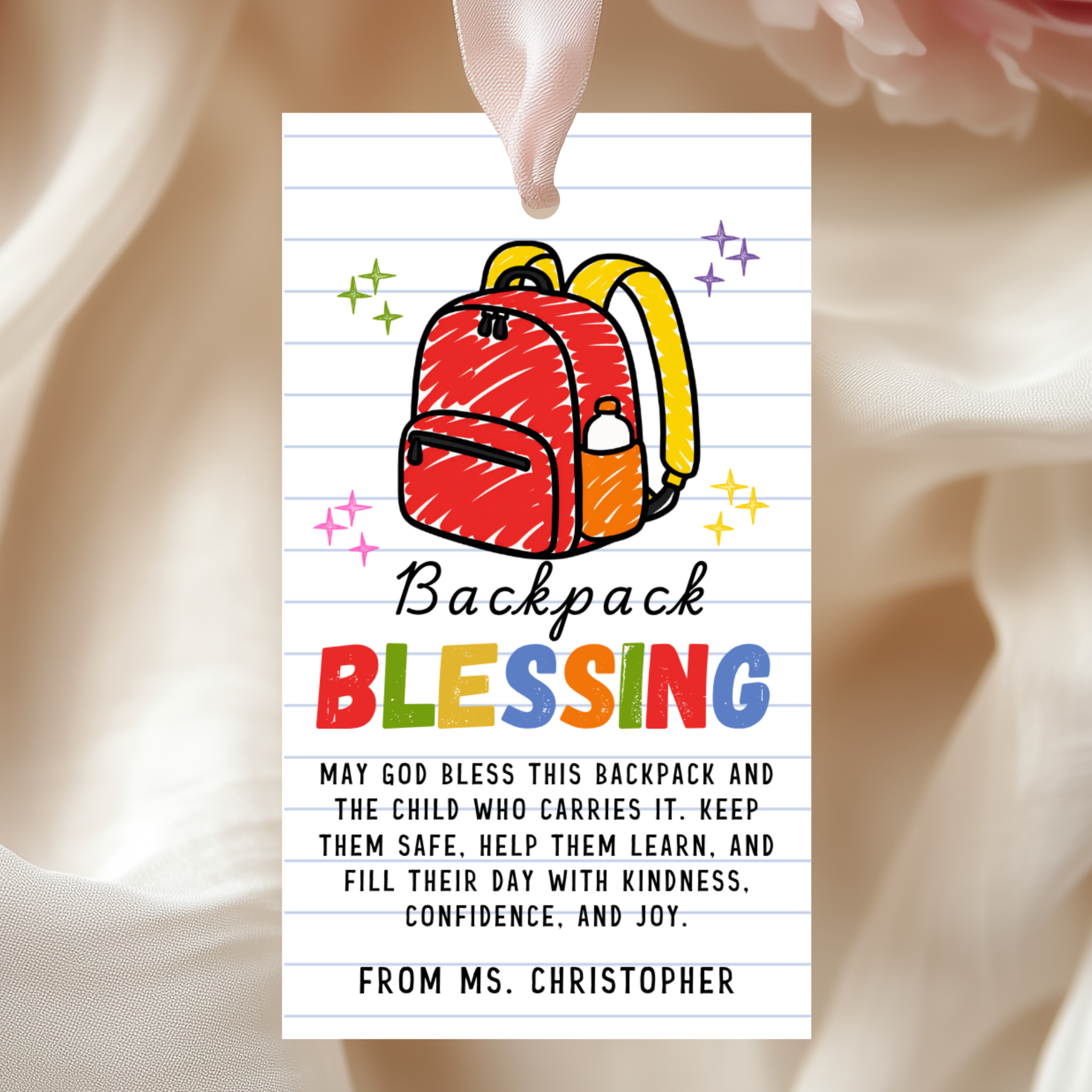 Backpack Blessing Tags