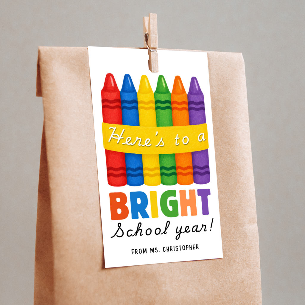 Crayon School Gift Tag