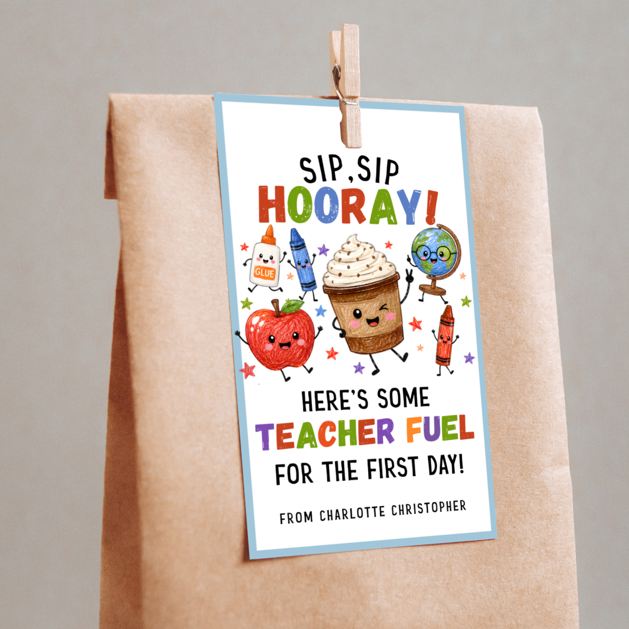 Teacher Coffee Gift Tag