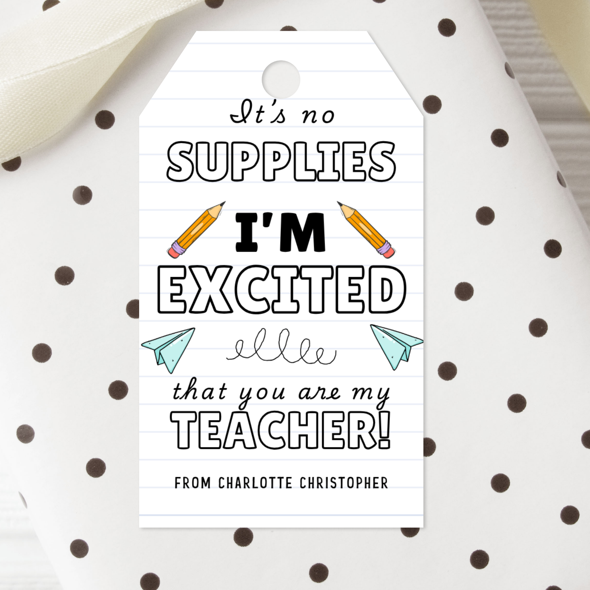 Teacher School Gift Tag