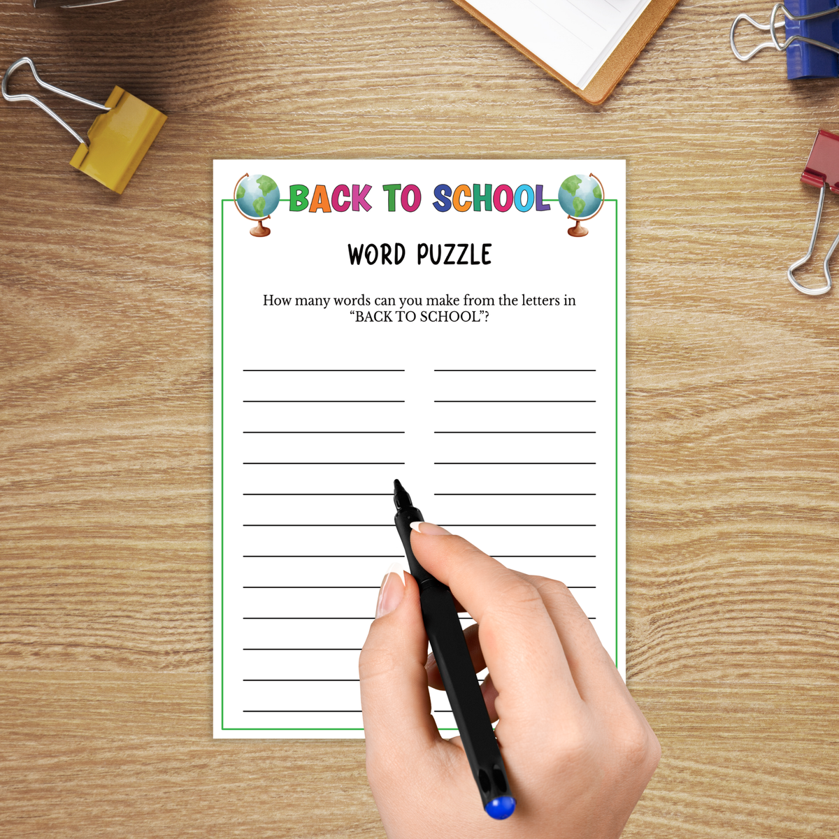 Back to School Games (15 Games)