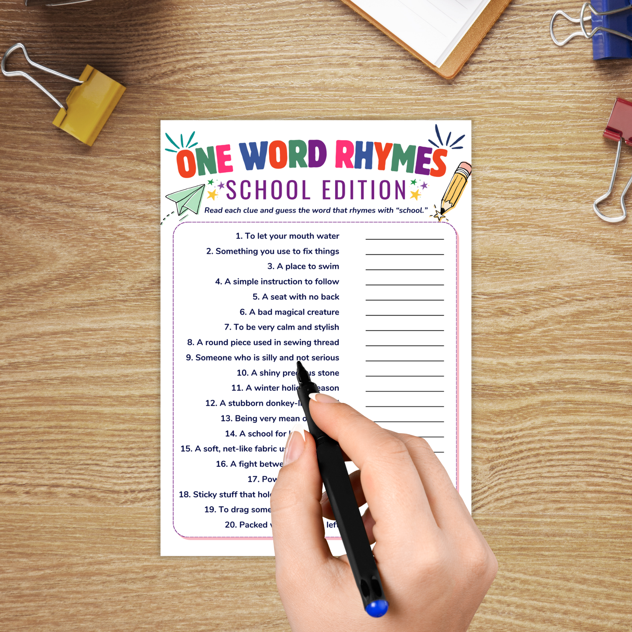20 Back to School Games