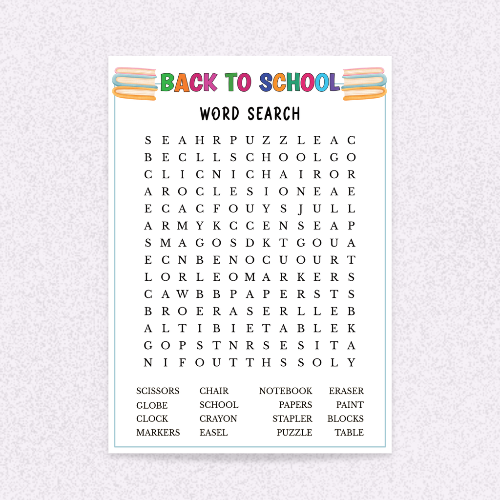 Back to School Games (15 Games)