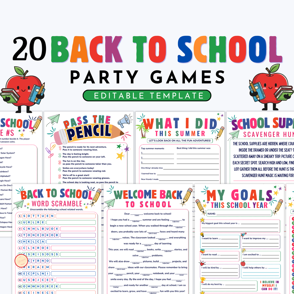 20 Back to School Games