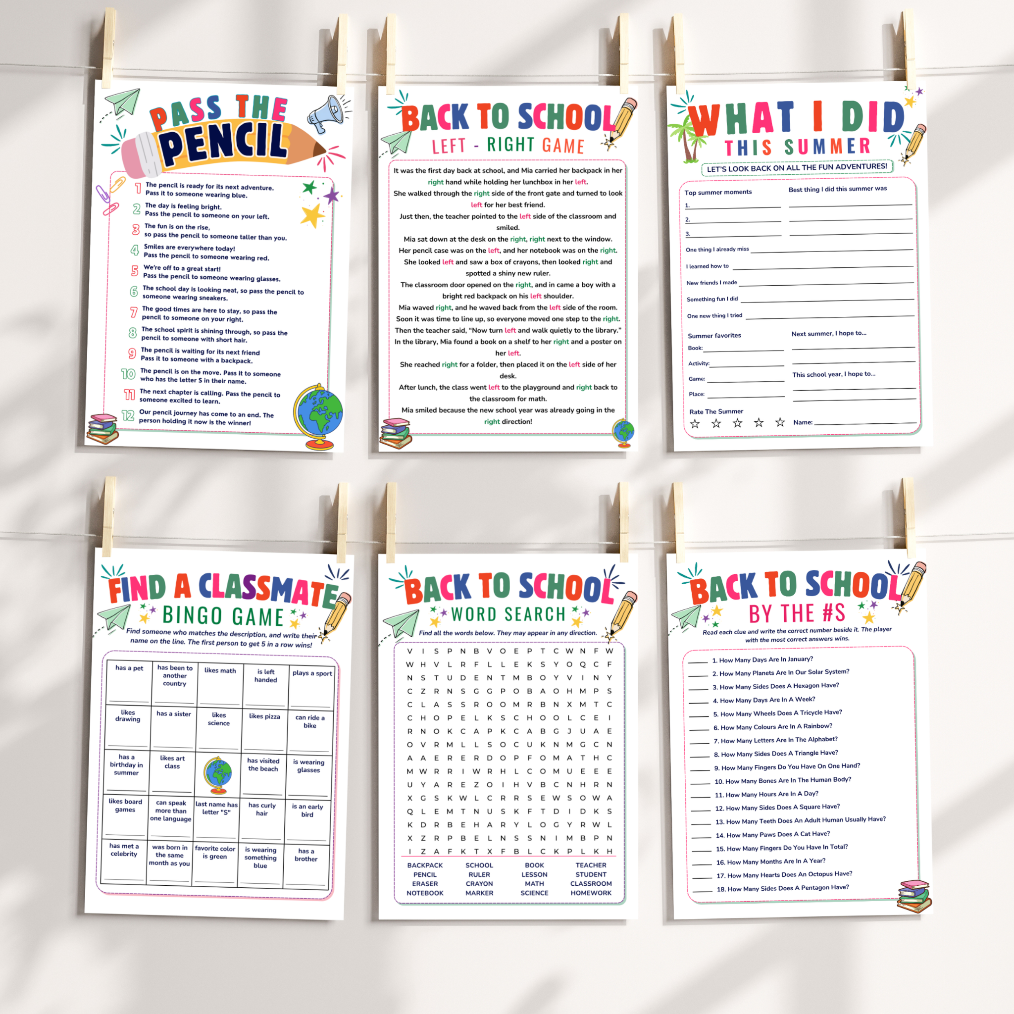 20 Back to School Games