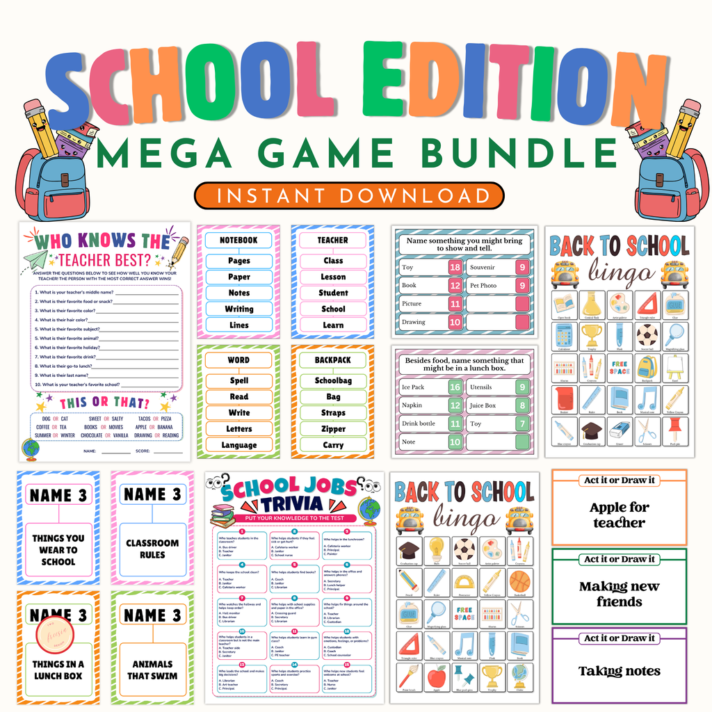Back to School Game Bundle