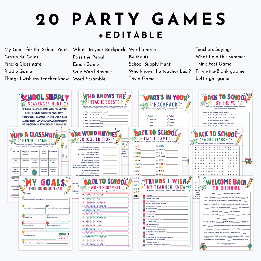 Back to School Game Bundle