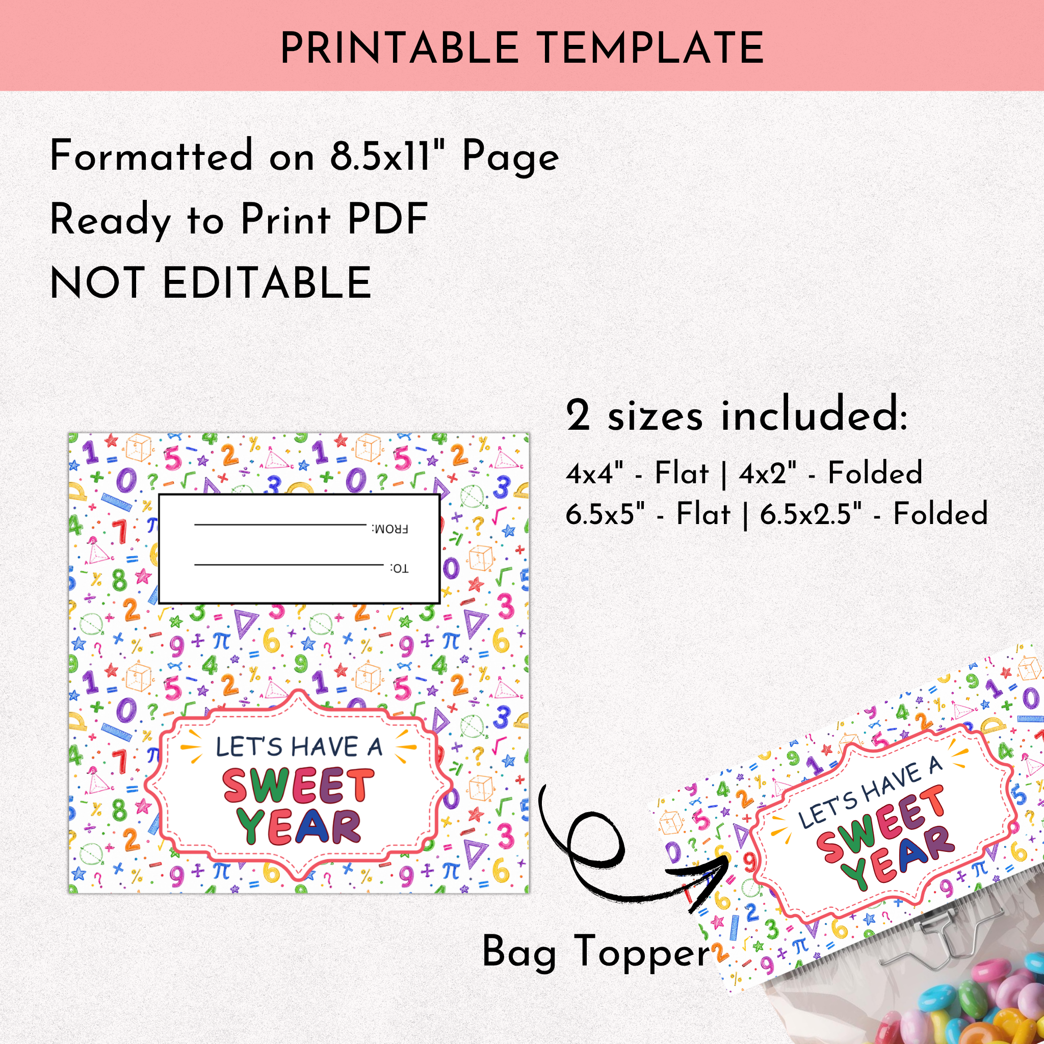 Back to School Treat Bag Topper
