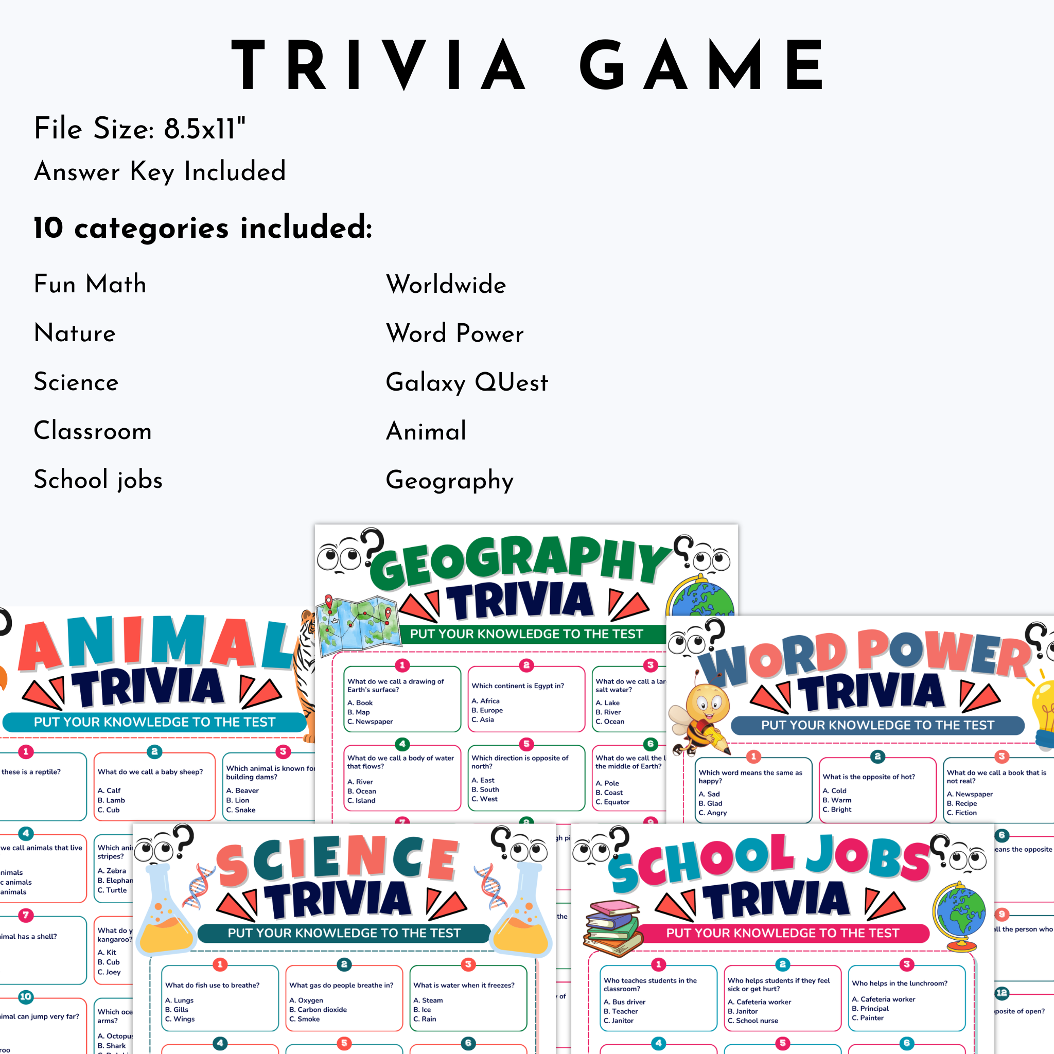 Back to School Game Bundle
