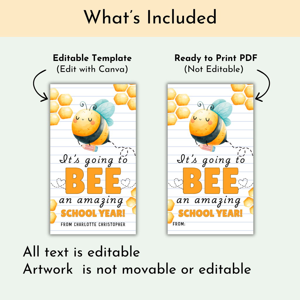 Bee Gift Tag