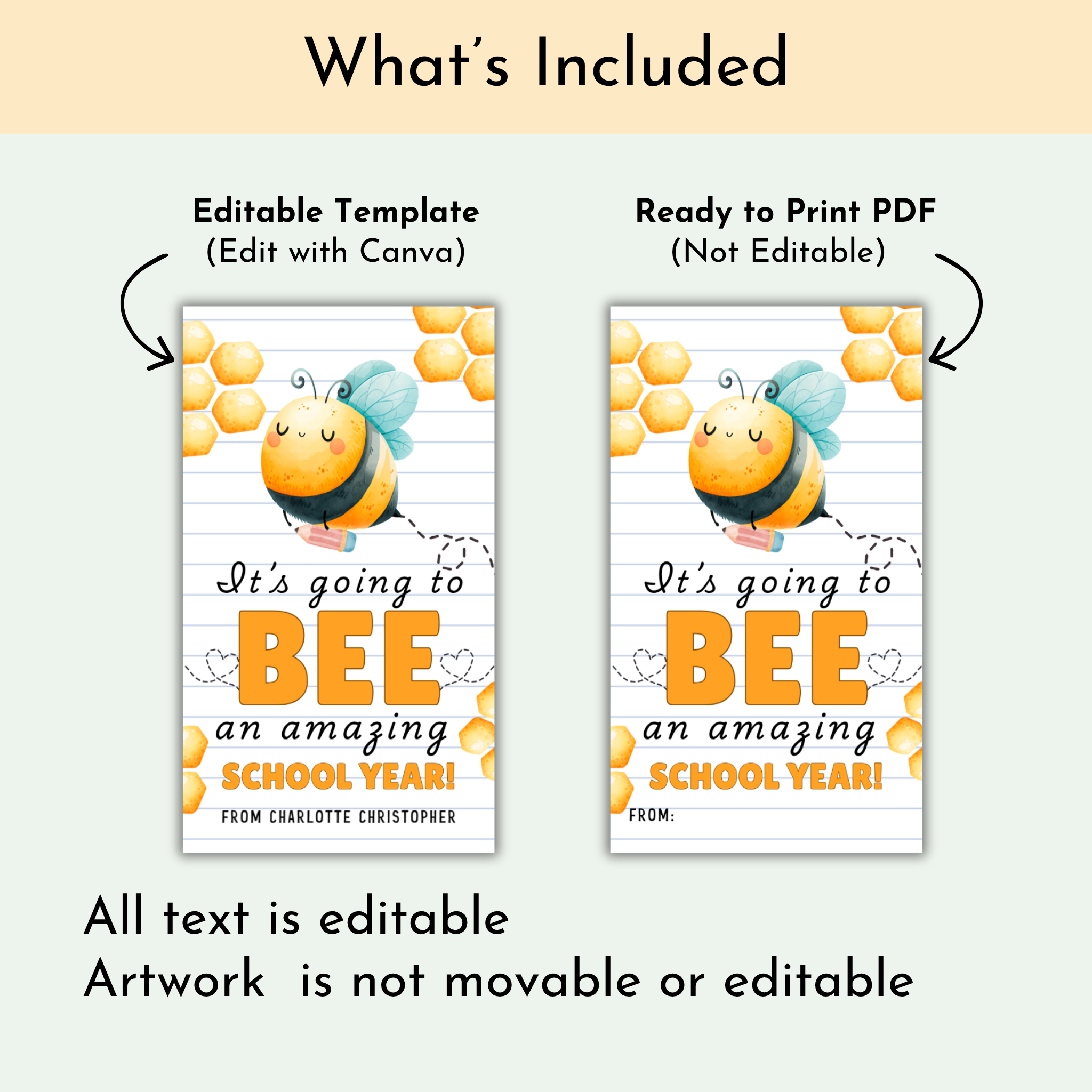 Bee Gift Tag