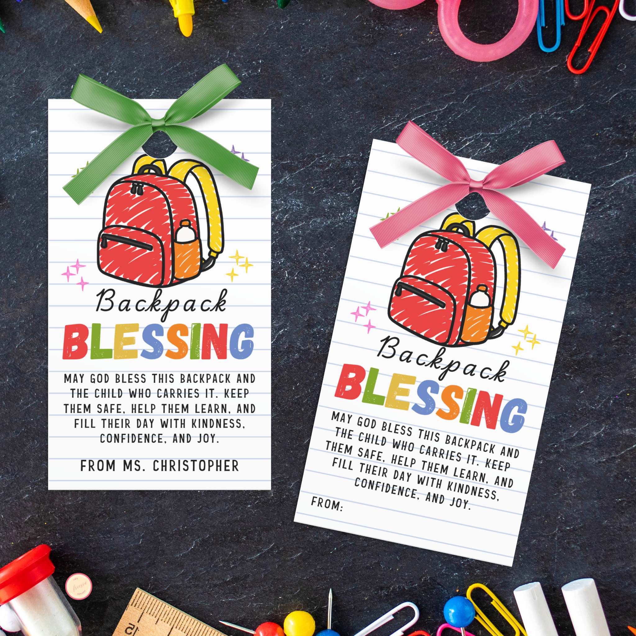 Backpack Blessing Tags