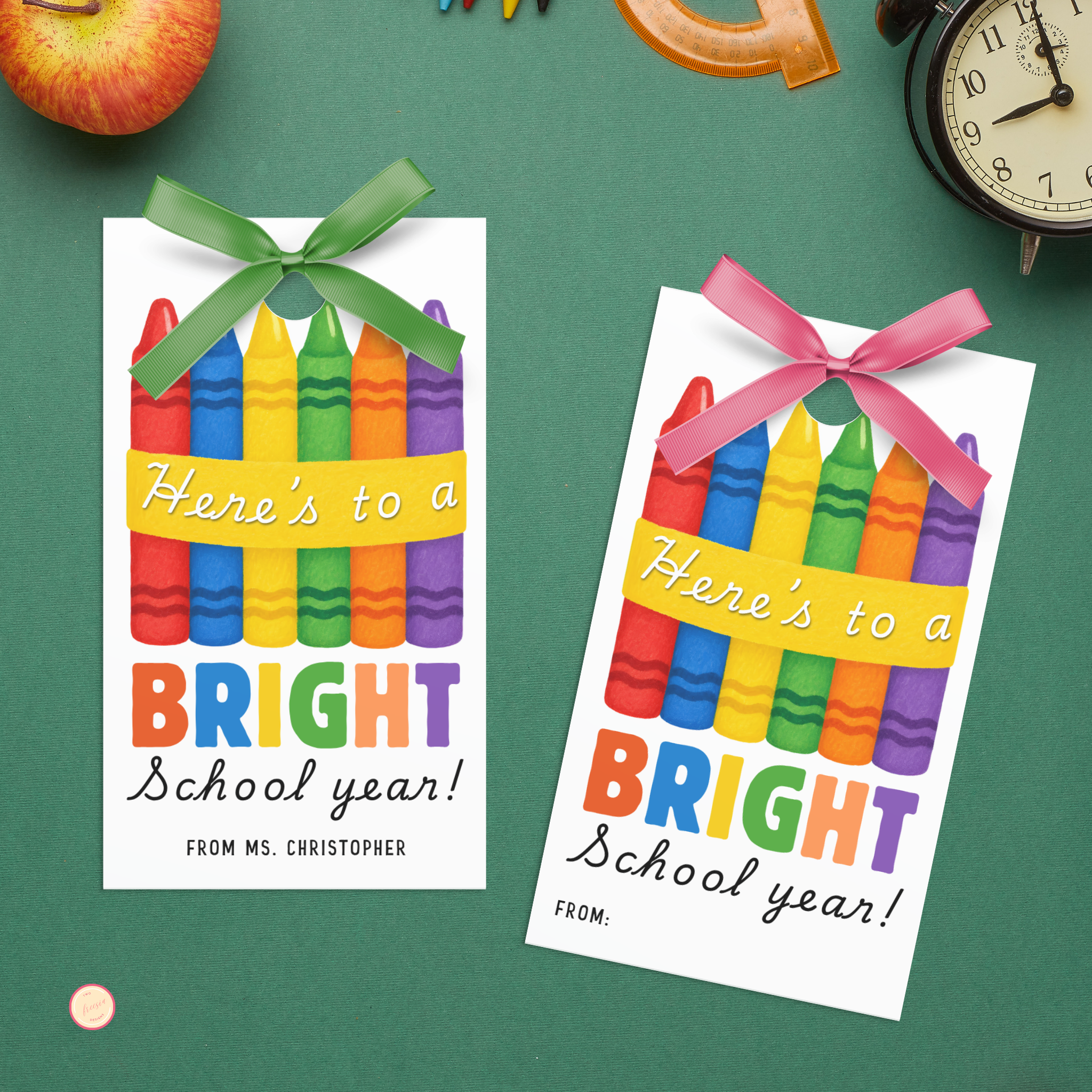Crayon School Gift Tag