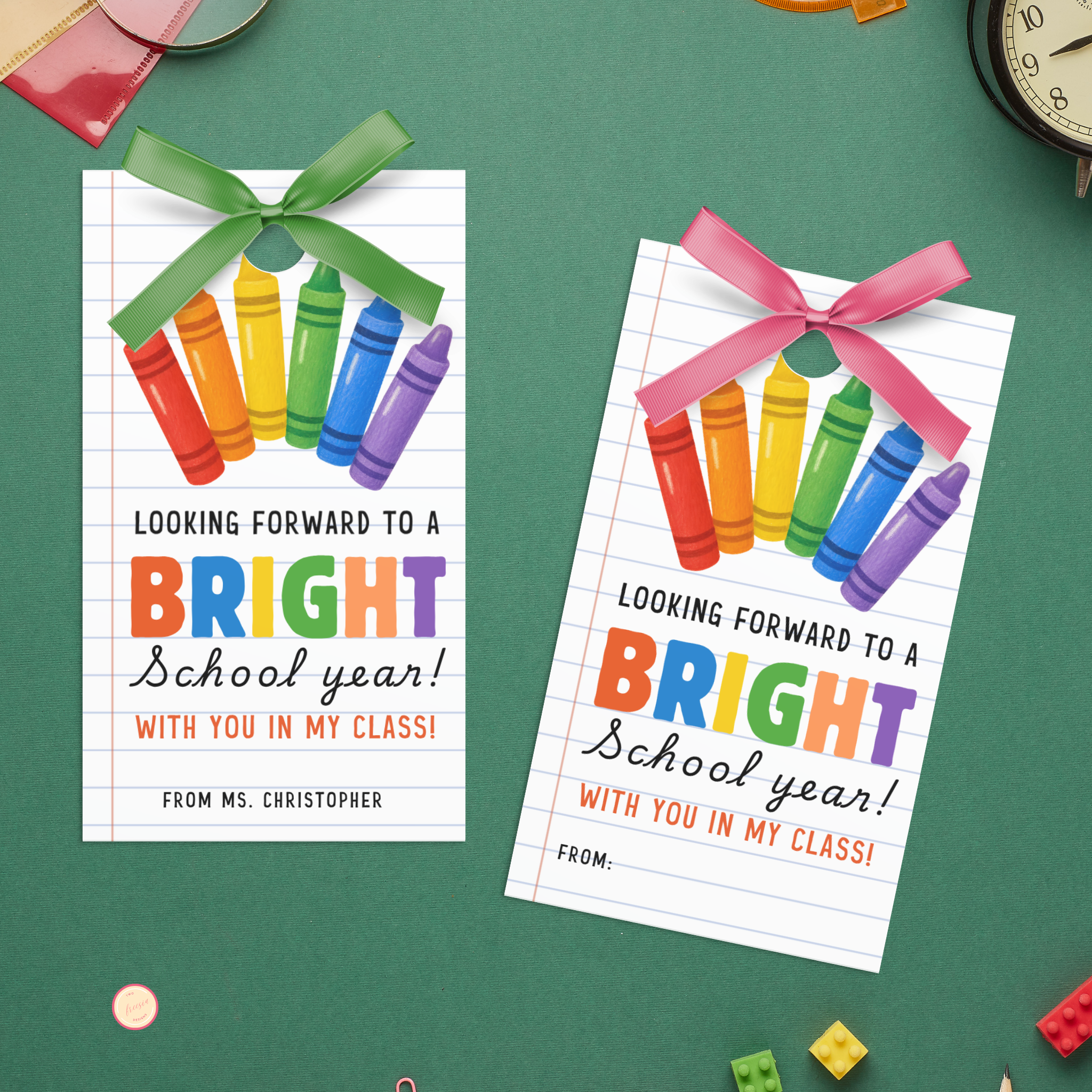Crayon Back to School Tag
