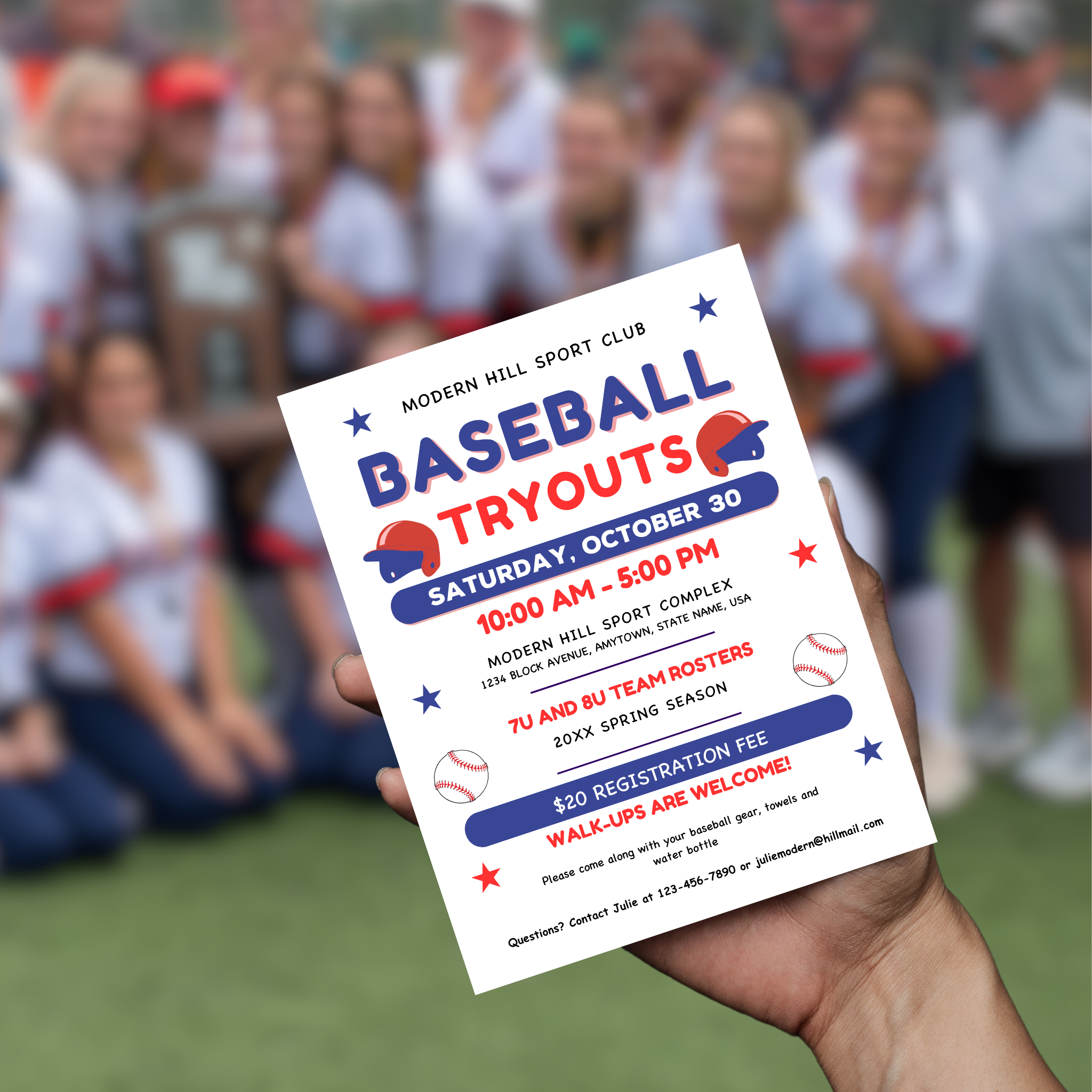 Baseball Tryout Flyer Template