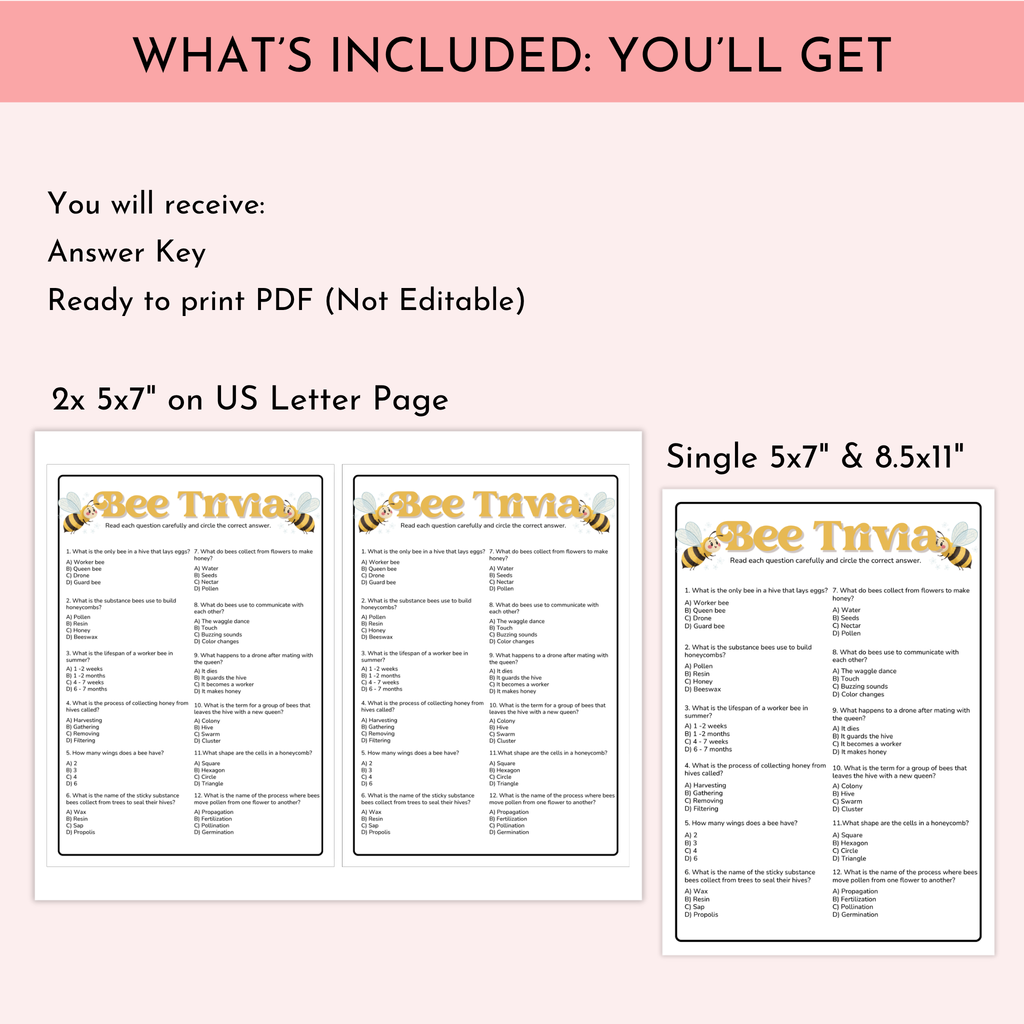 Bee Trivia Game