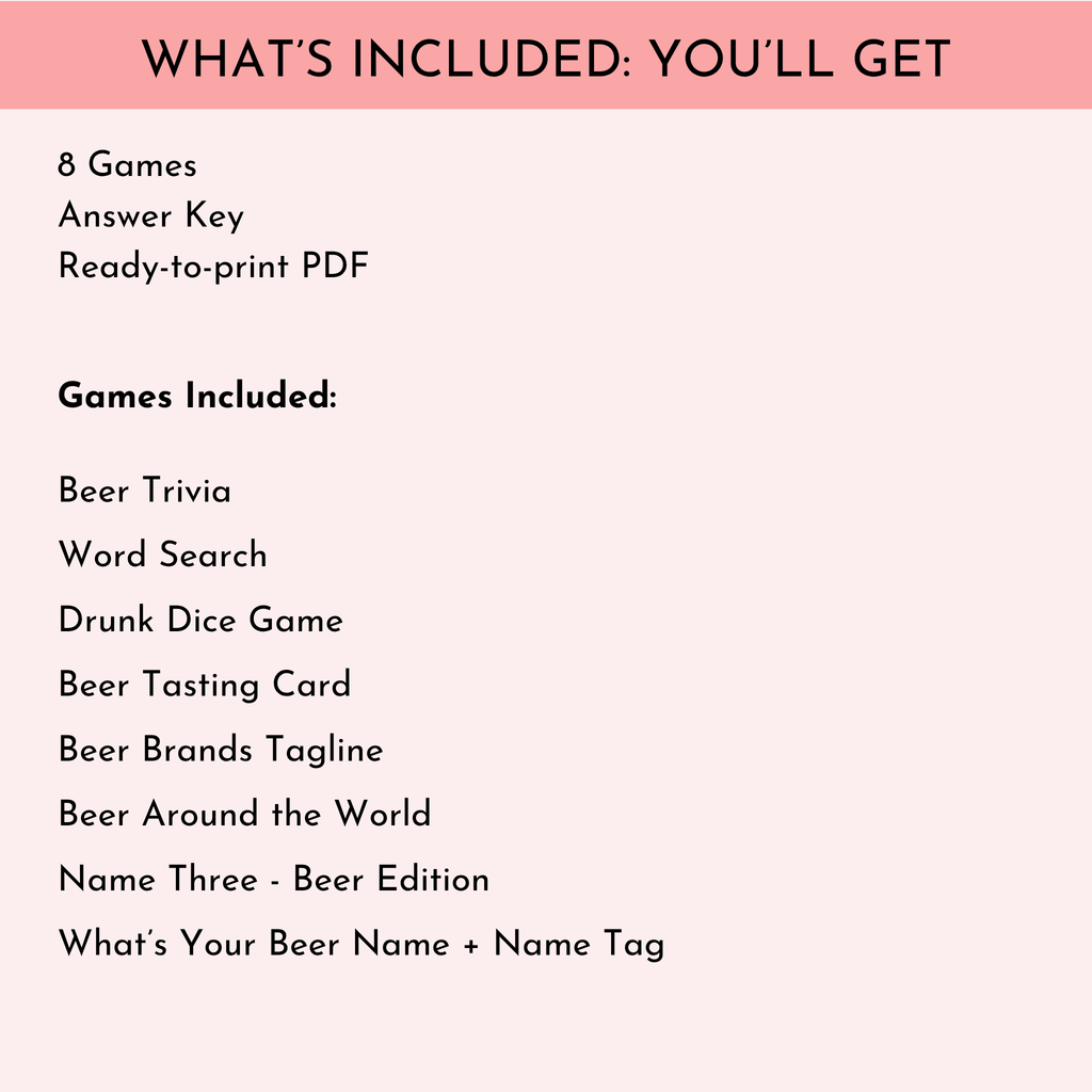 Beer Party Games