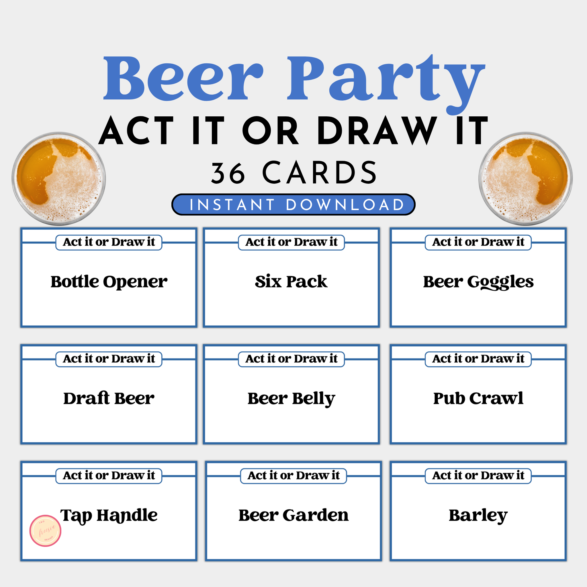 Beer Act It or Draw It