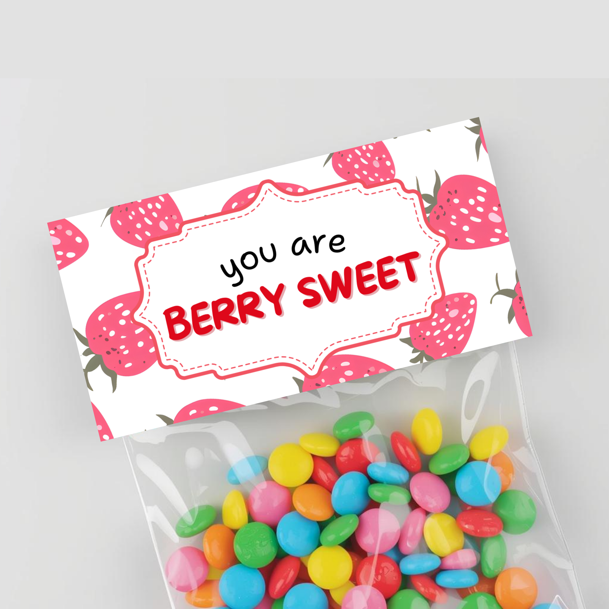 Berry Sweet Treat Bag Topper