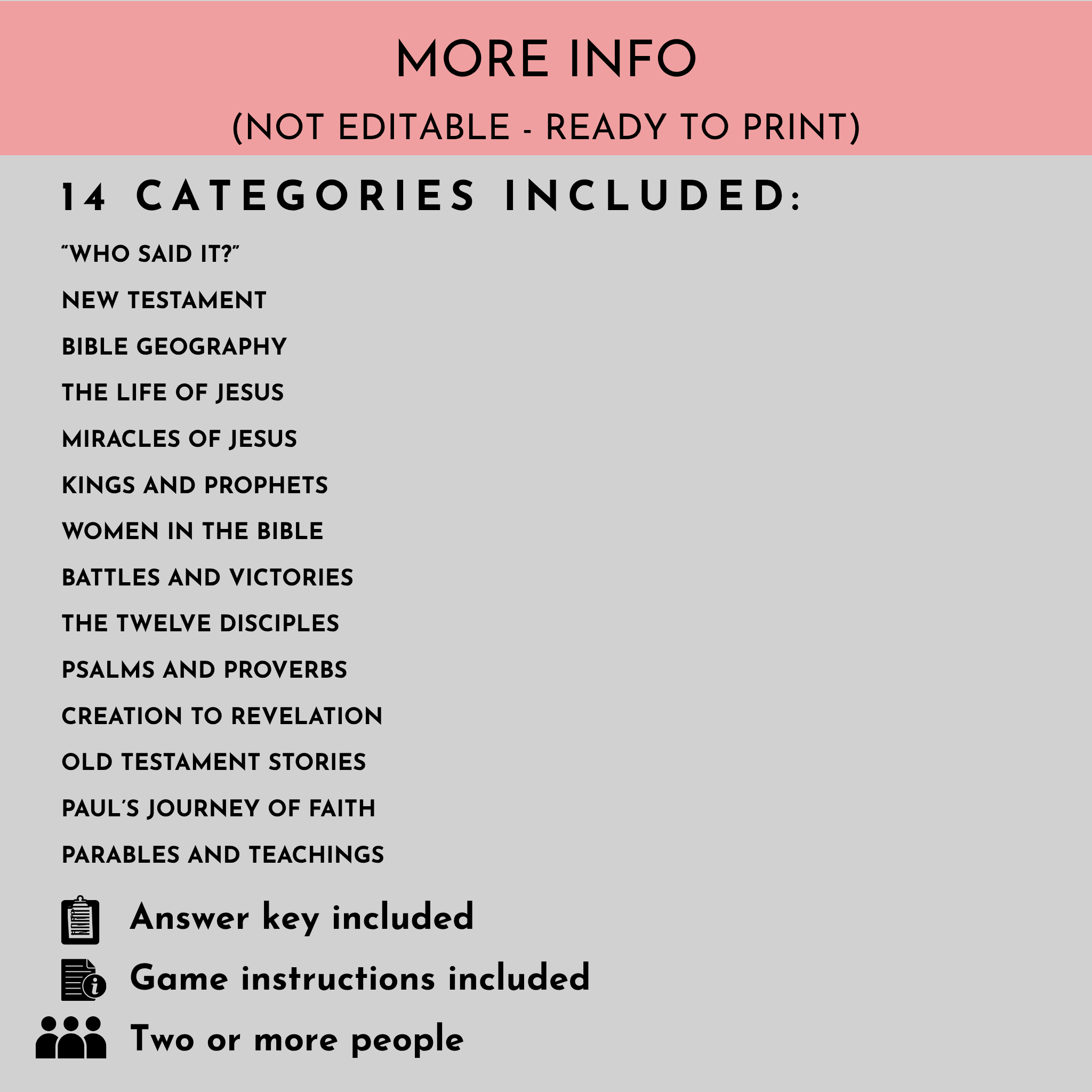 Bible Trivia Game Bundle