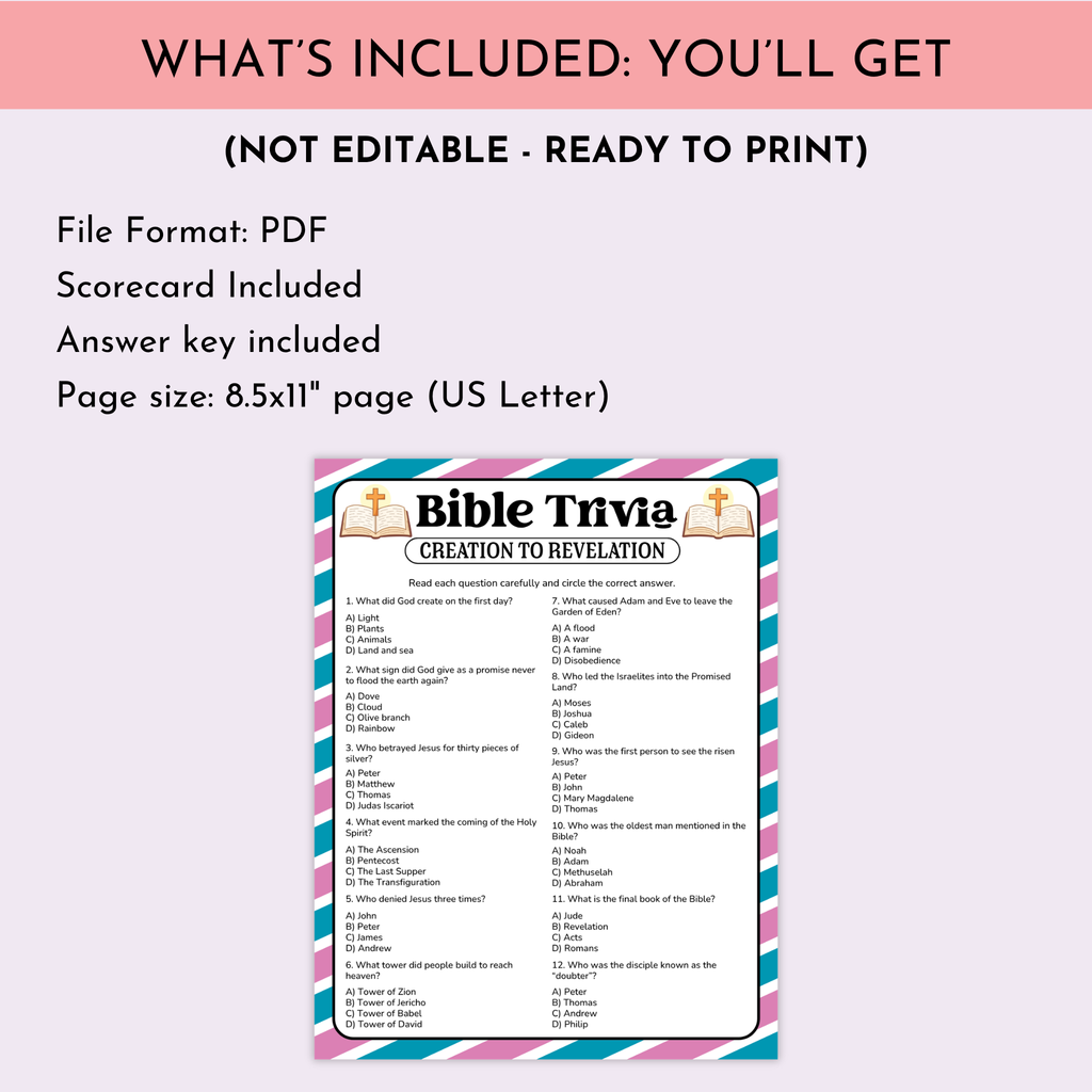 Creation to Revelation Trivia Game