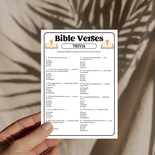 Bible Verses Trivia Game