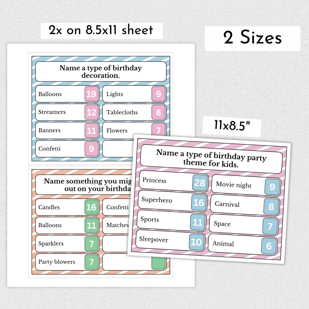 Birthday Friendly Squabble Game