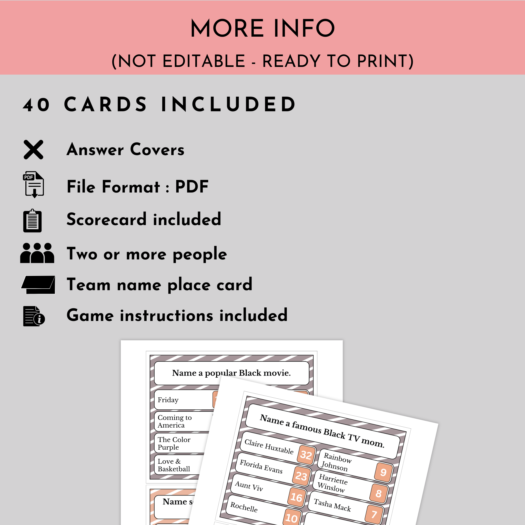 Black Family Squabble Game