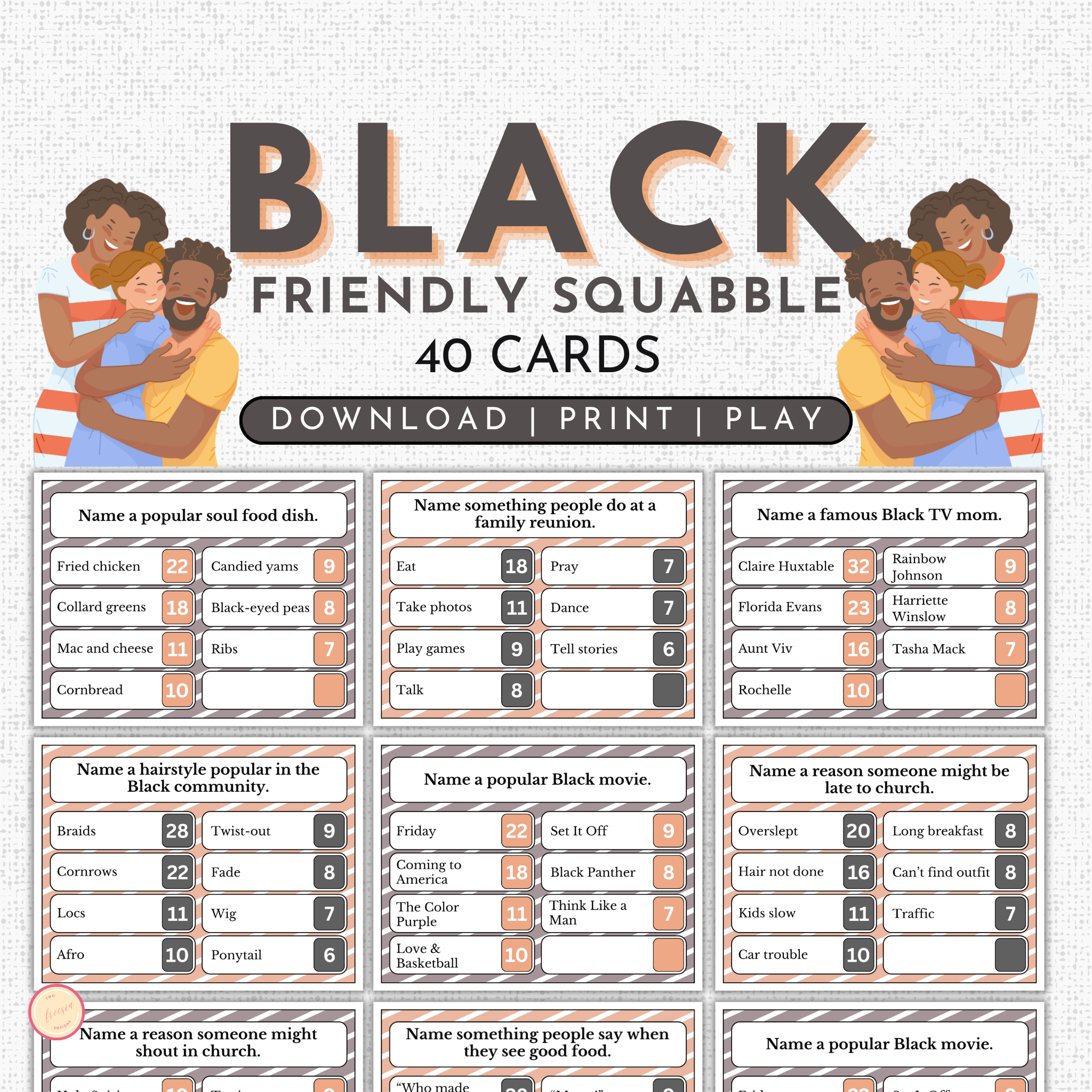 Black Family Squabble Game