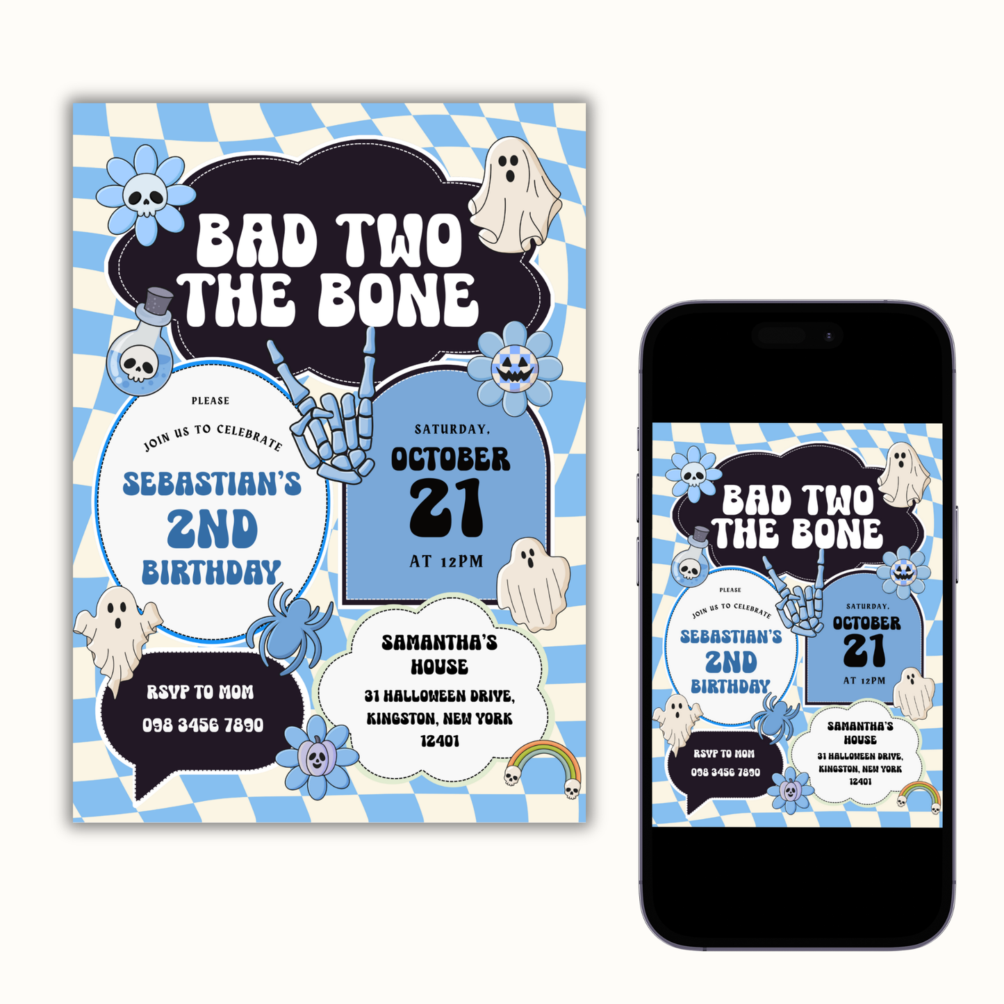 Bad Two the Bone | Groovy Blue