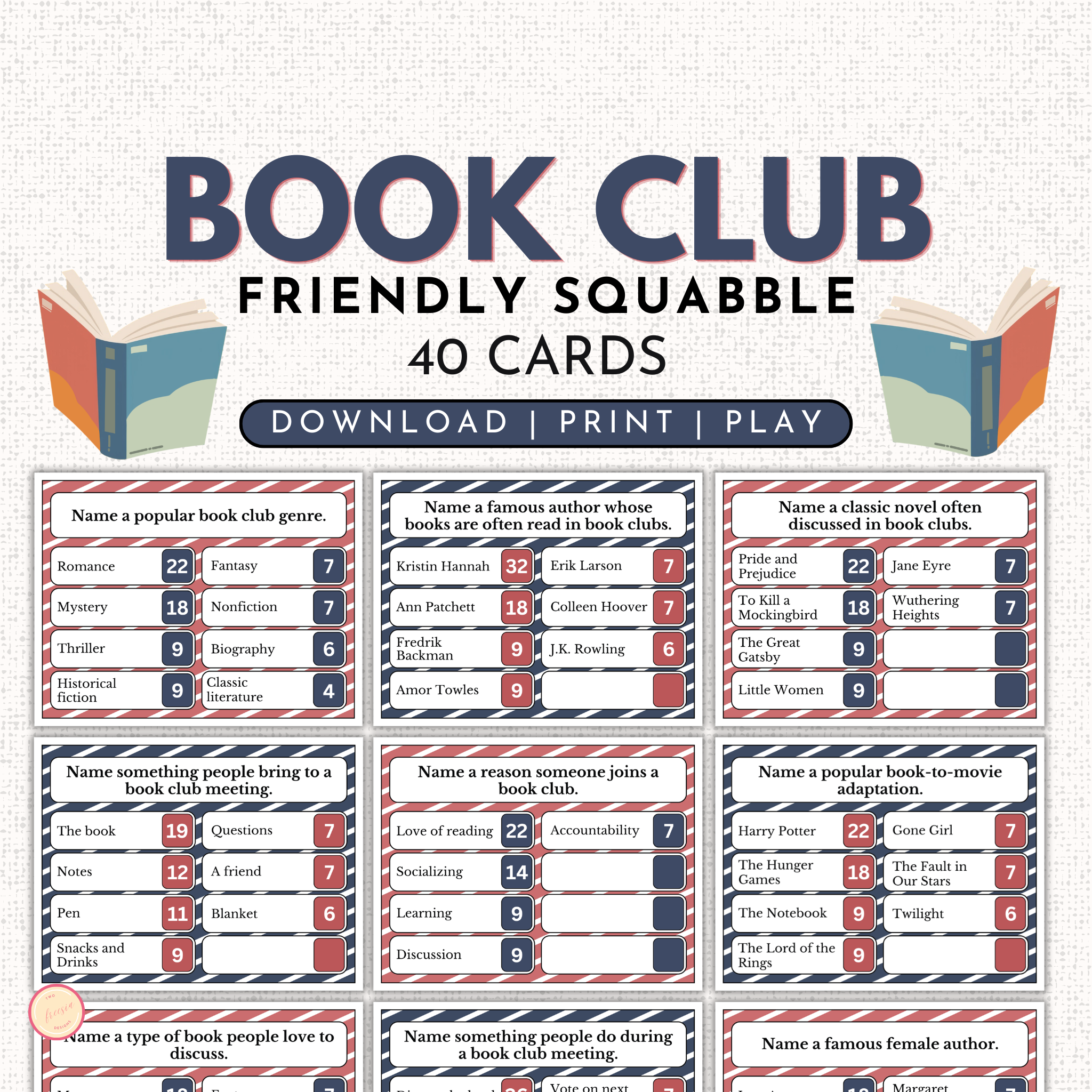 Book Club Squabble Game