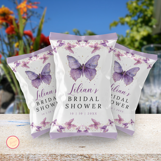 Butterfly Bridal Shower Chip Bag
