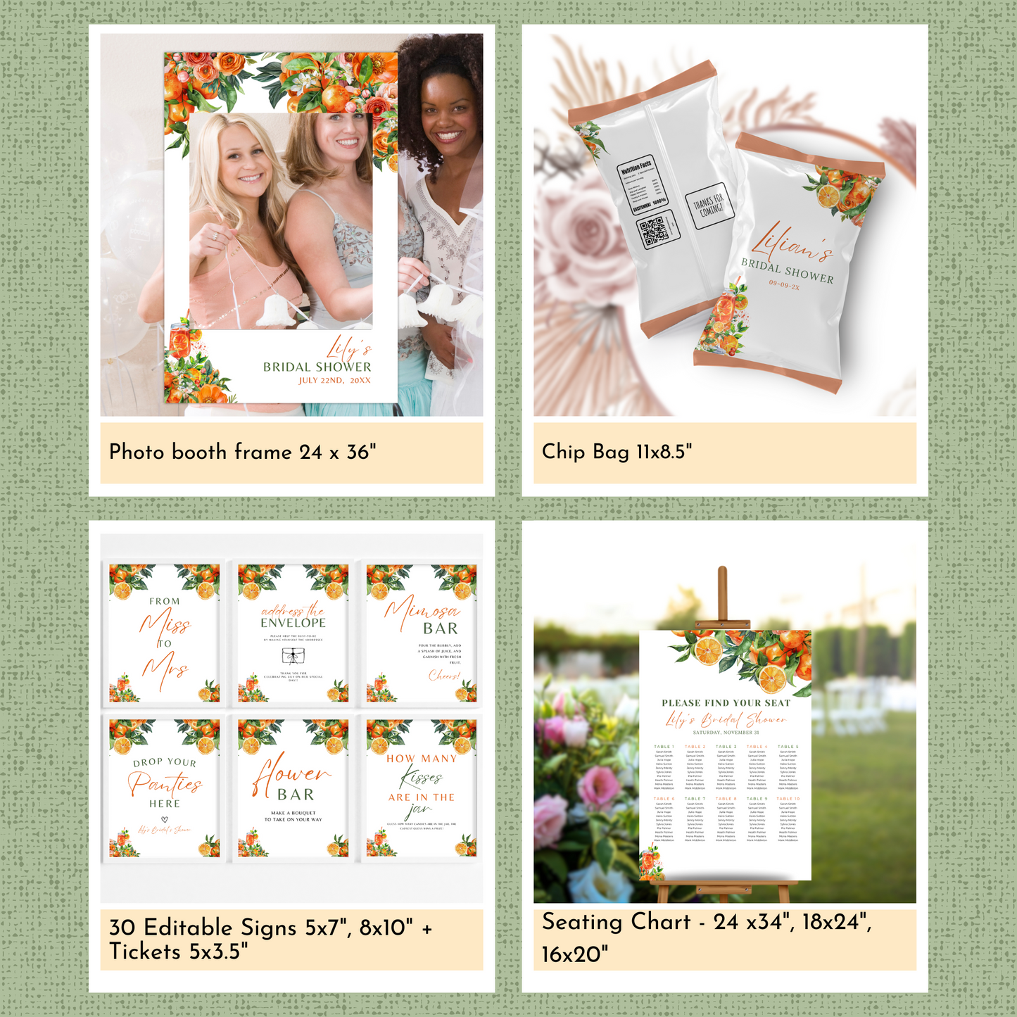 Love at First Spritz Bridal Shower Template Bundle #2