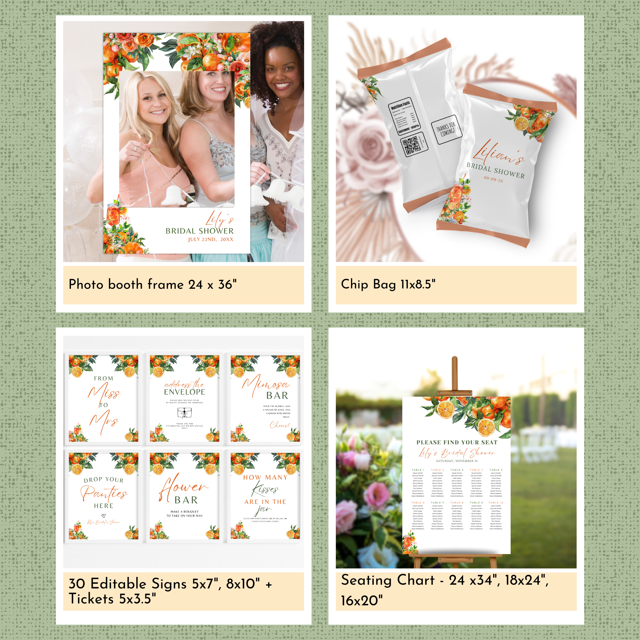 Love at First Spritz Bridal Shower Template Bundle #2