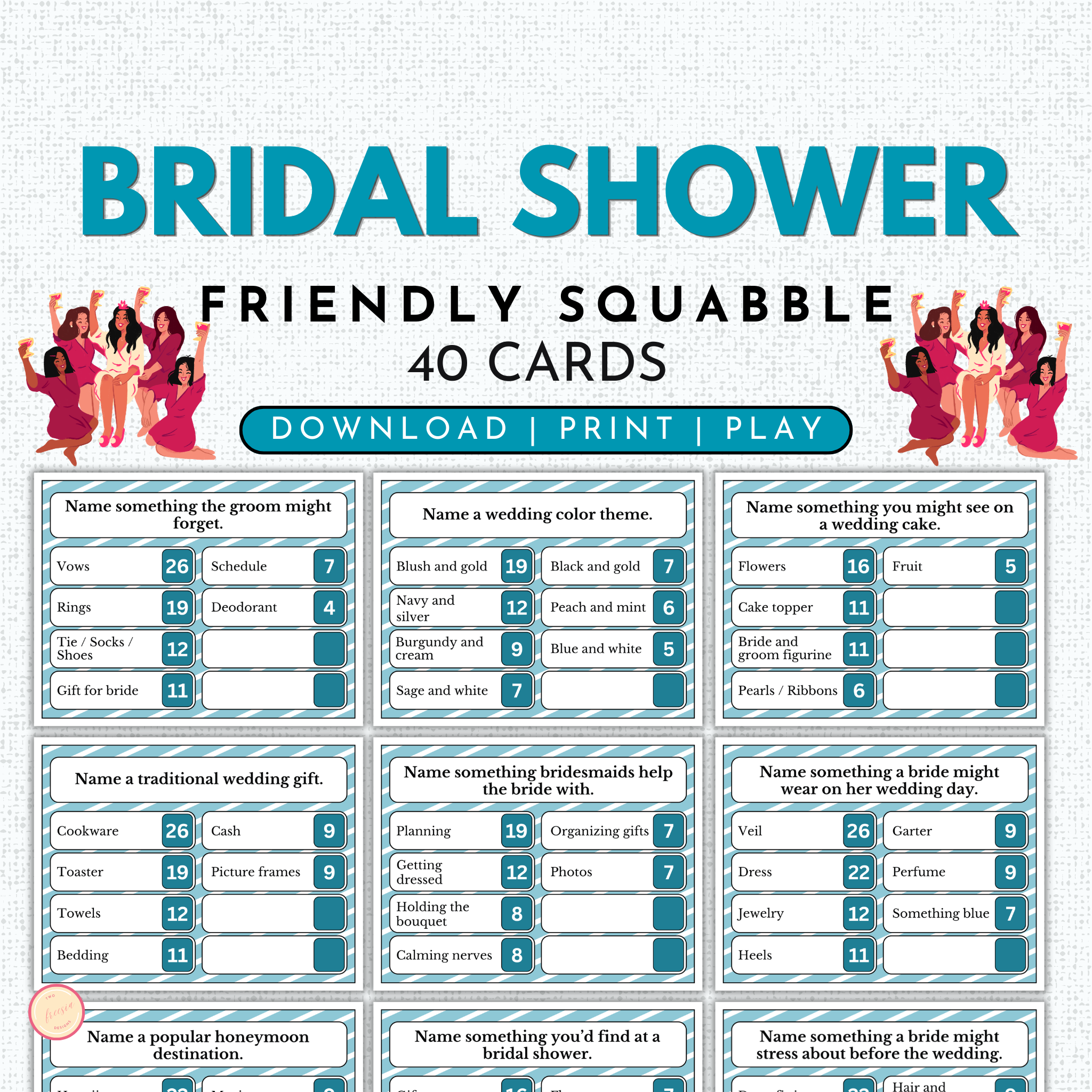 Bridal Shower Squabble Game